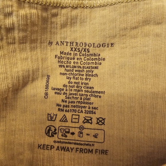 Yellow by Anthropologie Women's The Reegan Seamless Ribbed Cropped Tank Top - Picture 3 of 6